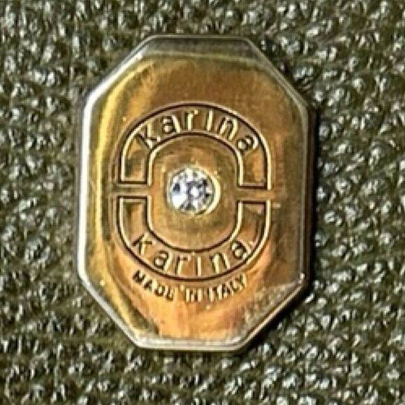 Karina Firenze Pebbled Olive Leather Clutch Made In Italy Some Interior Wear - Picture 3 of 11